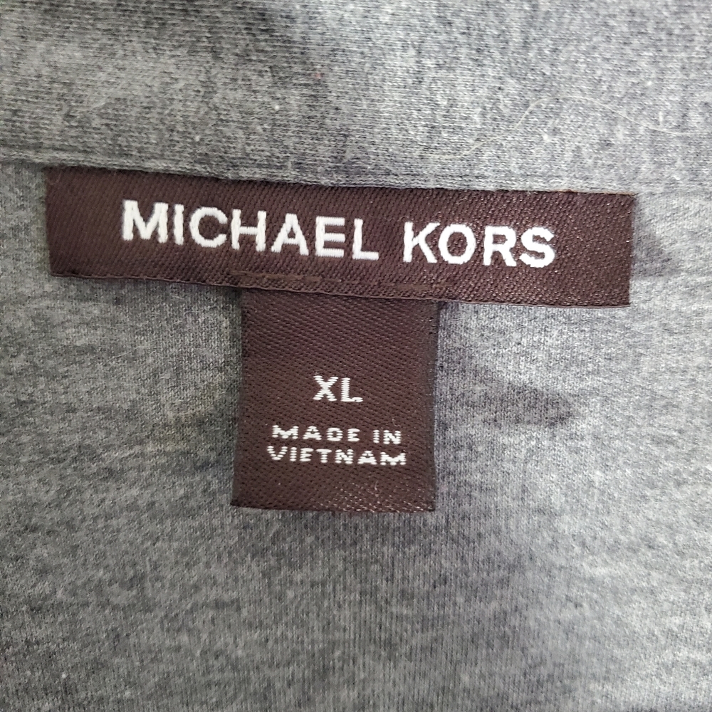 Mens Gray Michael Kors 2 Pocket Short Sleeve Shirt Size XL - Picture 3 of 5